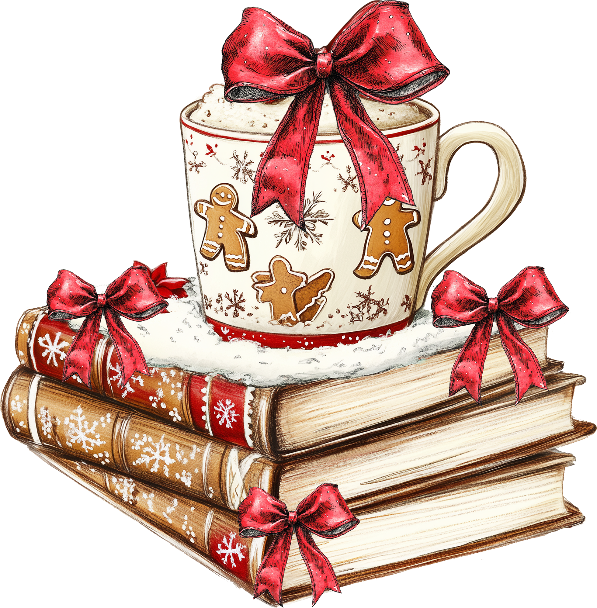 Christmas Books - Christmas Ready to Press DTF Transfer