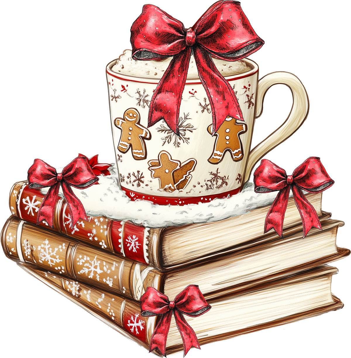 Christmas Books - Christmas Ready to Press DTF Transfer