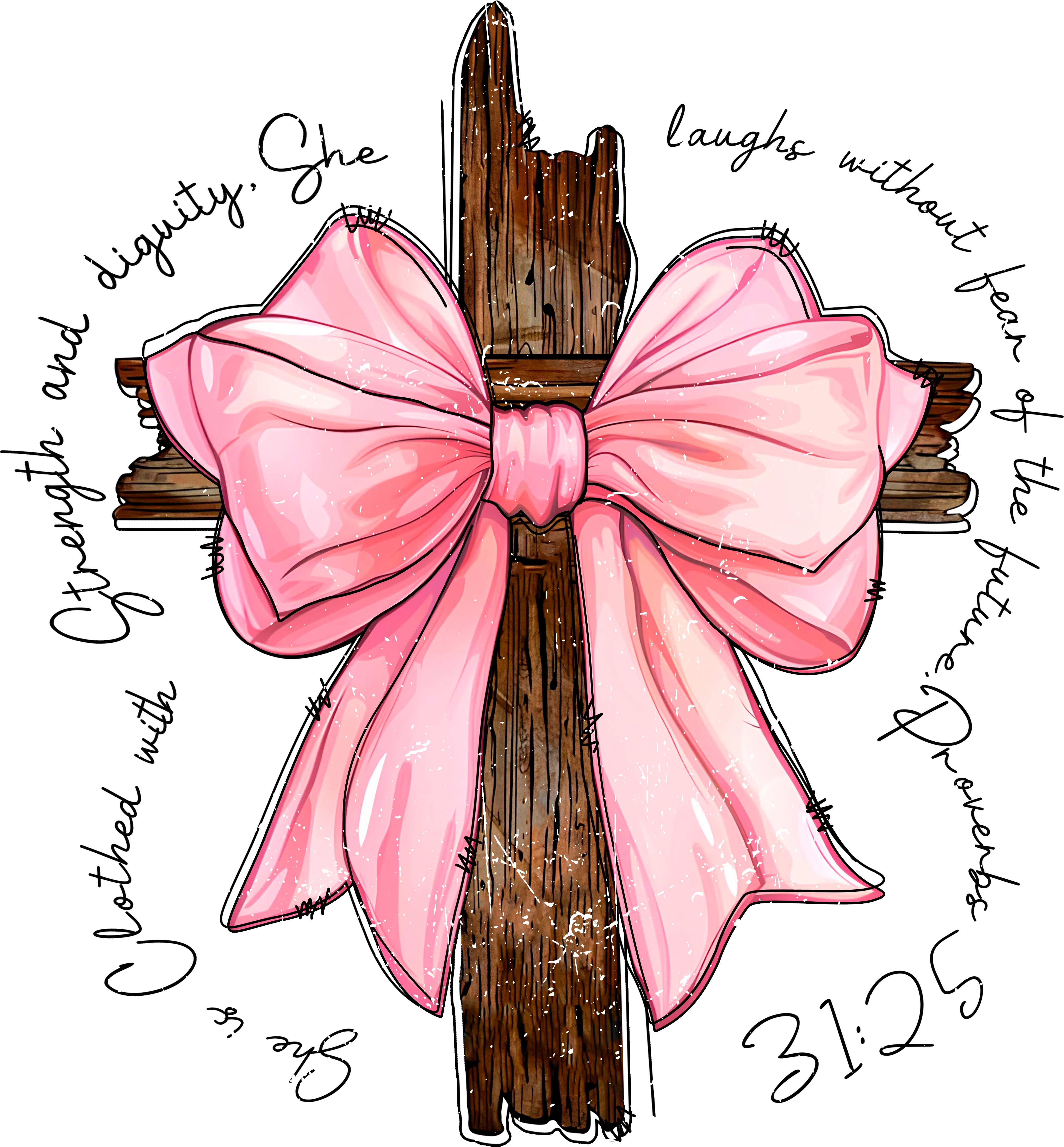 Christmas Faith Inspired Bow - Christmas Ready to Press DTF Transfer