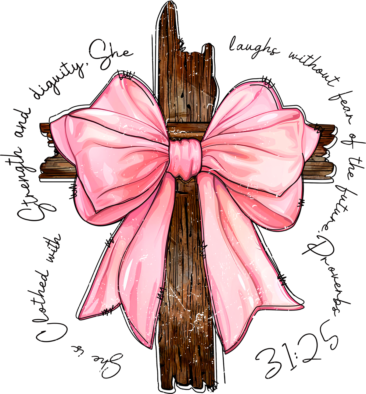 Christmas Faith Inspired Bow - Christmas Ready to Press DTF Transfer