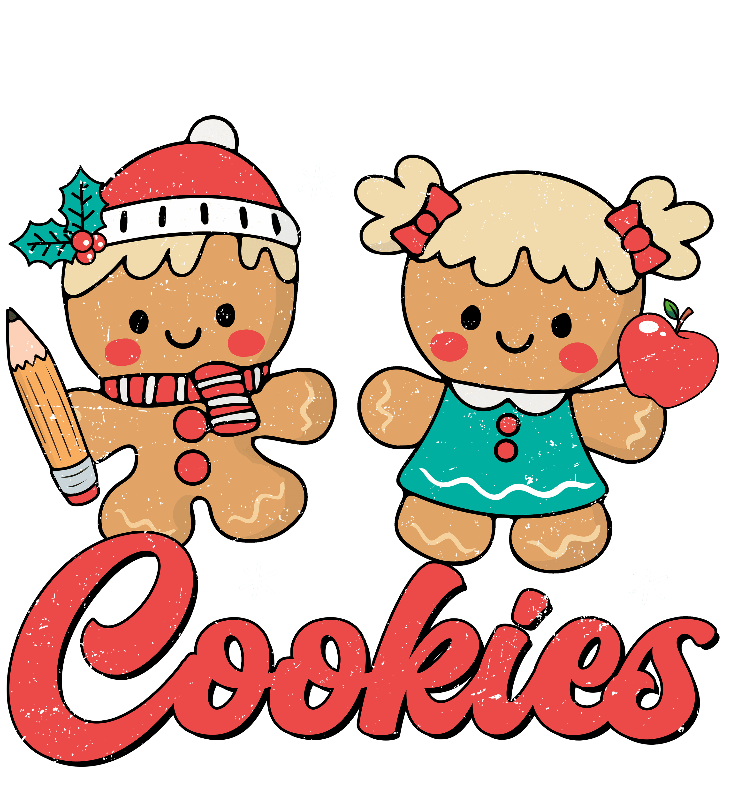 I Teach The Smartest Cookies In The Batch - Christmas Ready to Press DTF Transfer