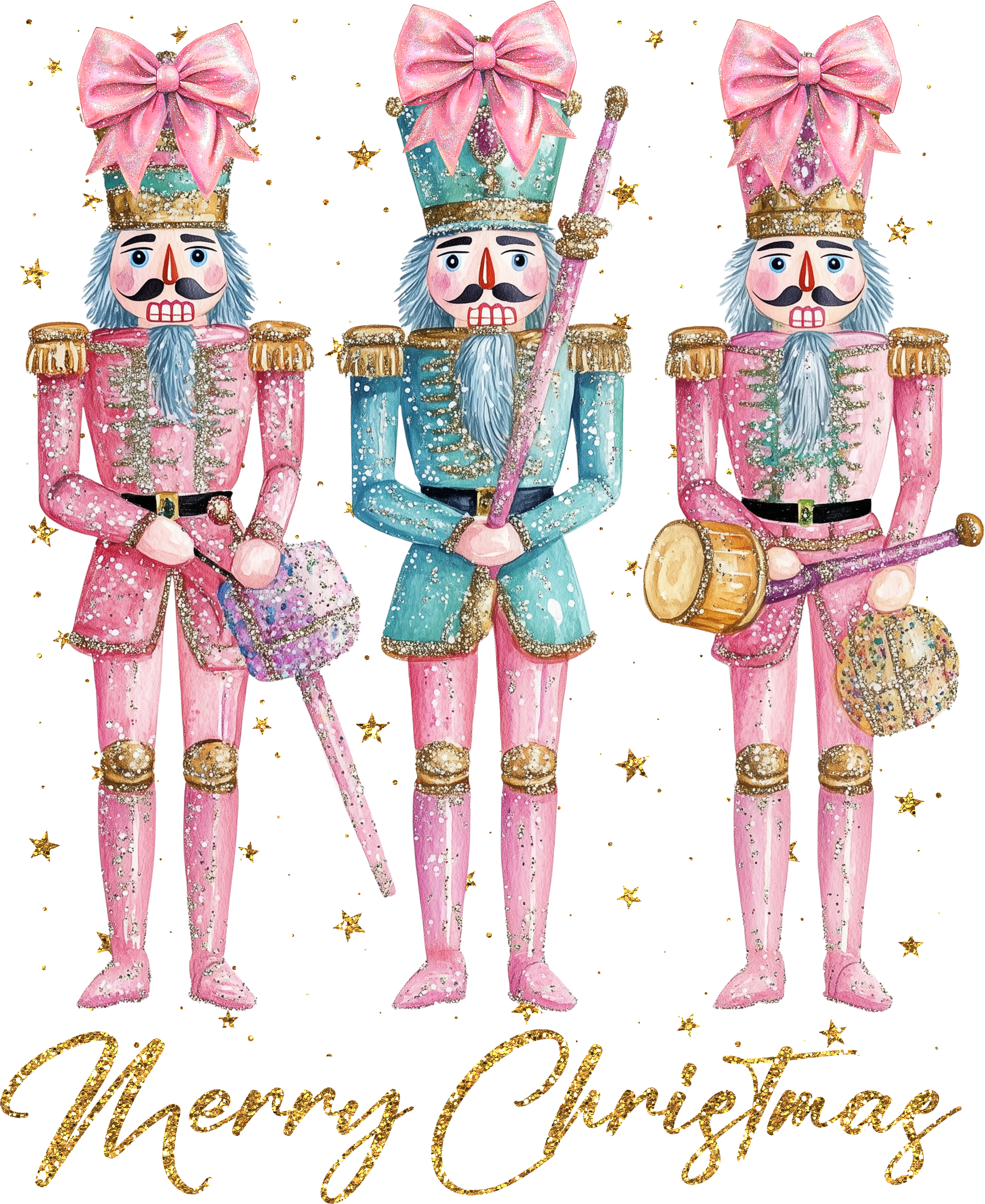 Glitter Nutcracker Christmas - Christmas Ready to Press DTF Transfer