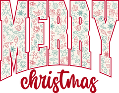 Merry Christmas - Christmas Ready to Press DTF Transfer