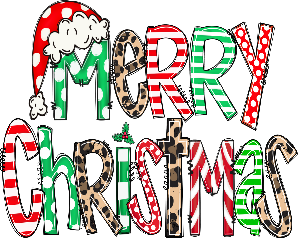 Merry Christmas - Christmas Ready to Press DTF Transfer