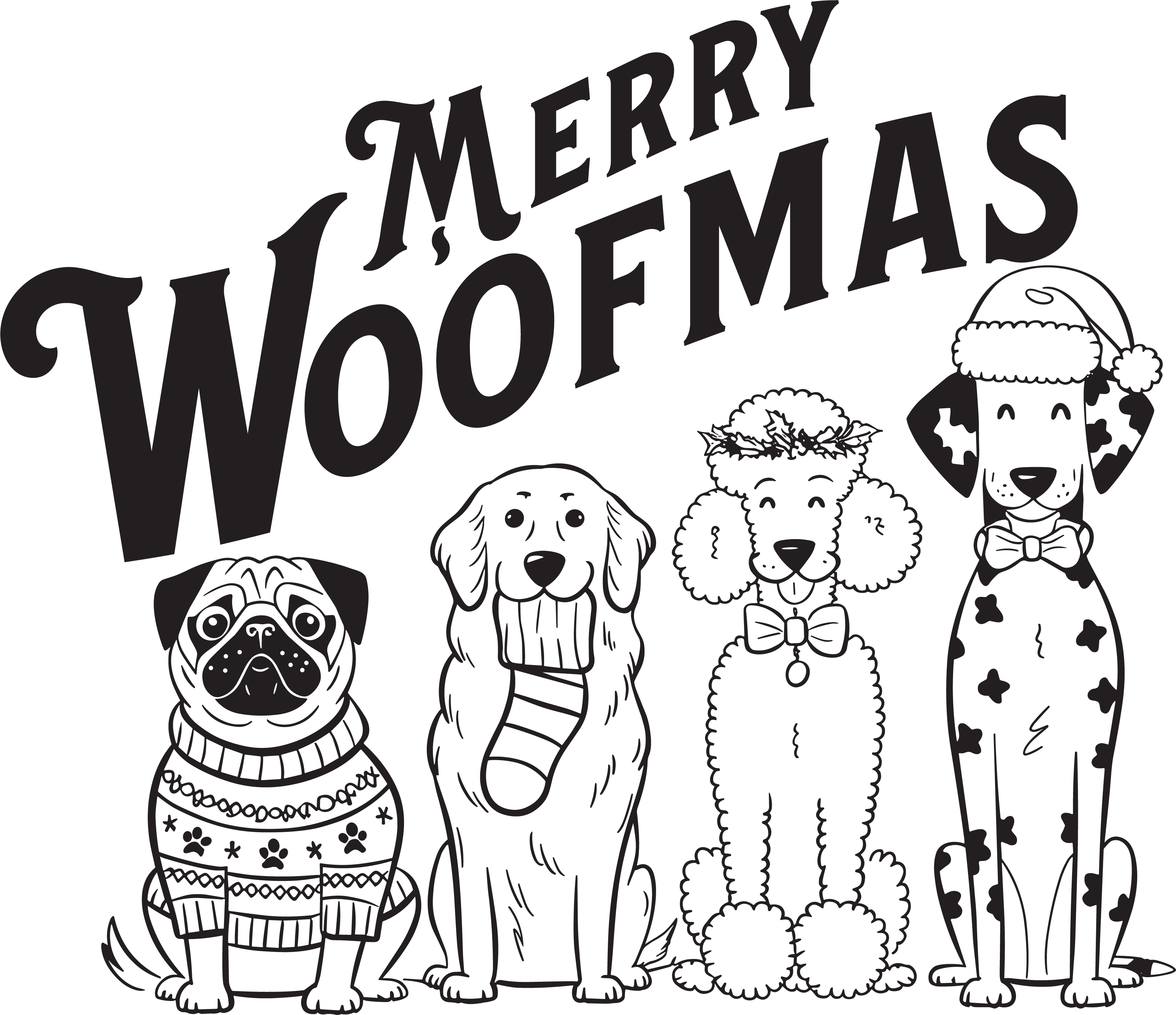 Merry Woofmas - Christmas Ready to Press DTF Transfer