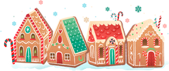 Gingerbread homes - Christmas Ready to Press DTF Transfer