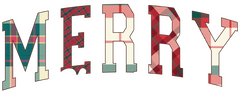 Merry Christmas Plaid- Christmas Ready to Press DTF Transfer