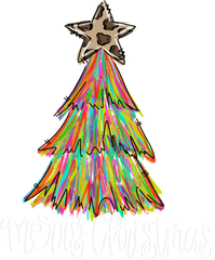 Merry Christmas Tree Colorful - Christmas Ready to Press DTF Transfer