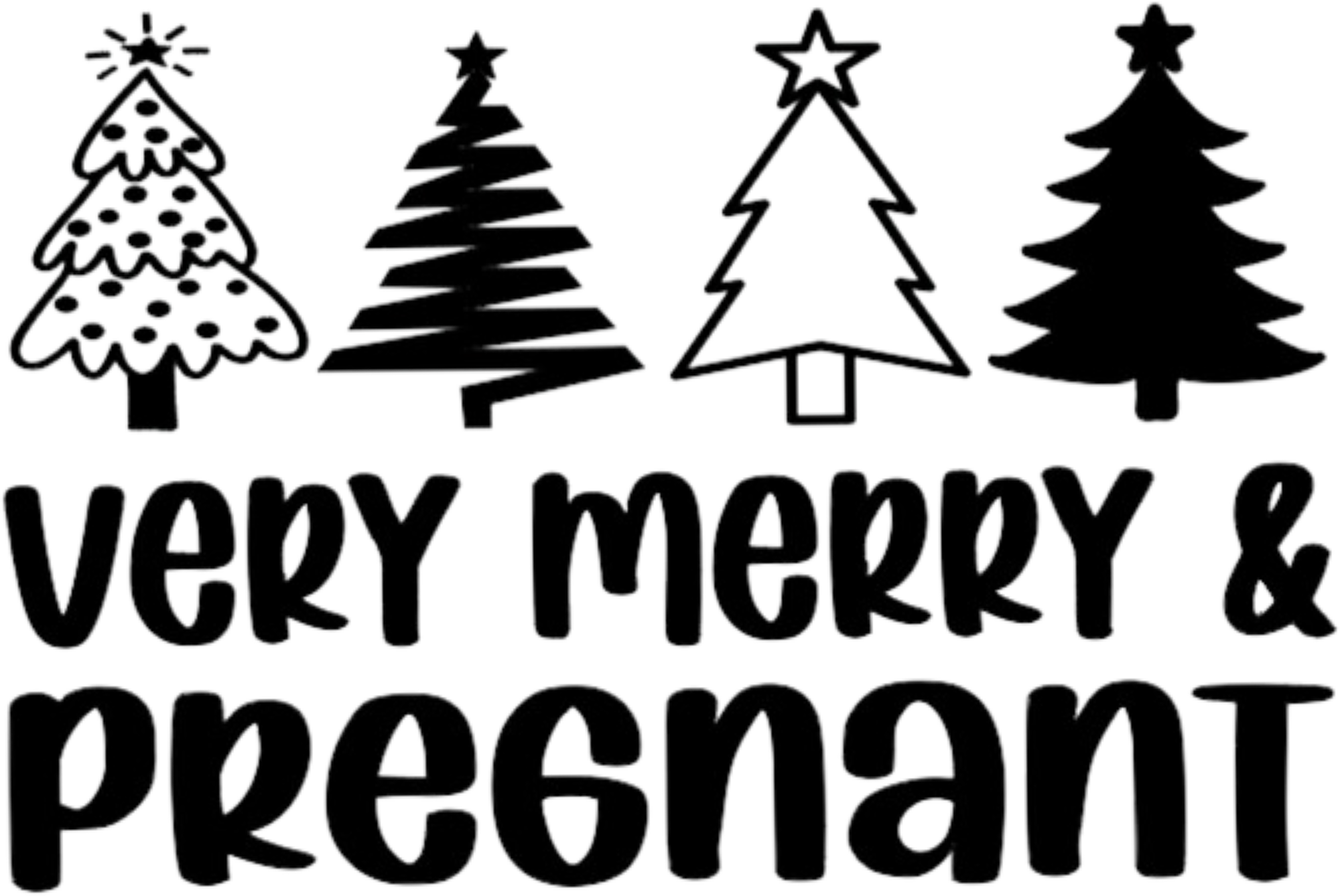 Very Merry & Pregnant - Christmas Ready to Press DTF Transfer