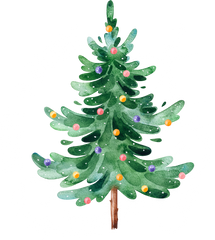 Merry And Bright Tree - Christmas Ready to Press DTF Transfer