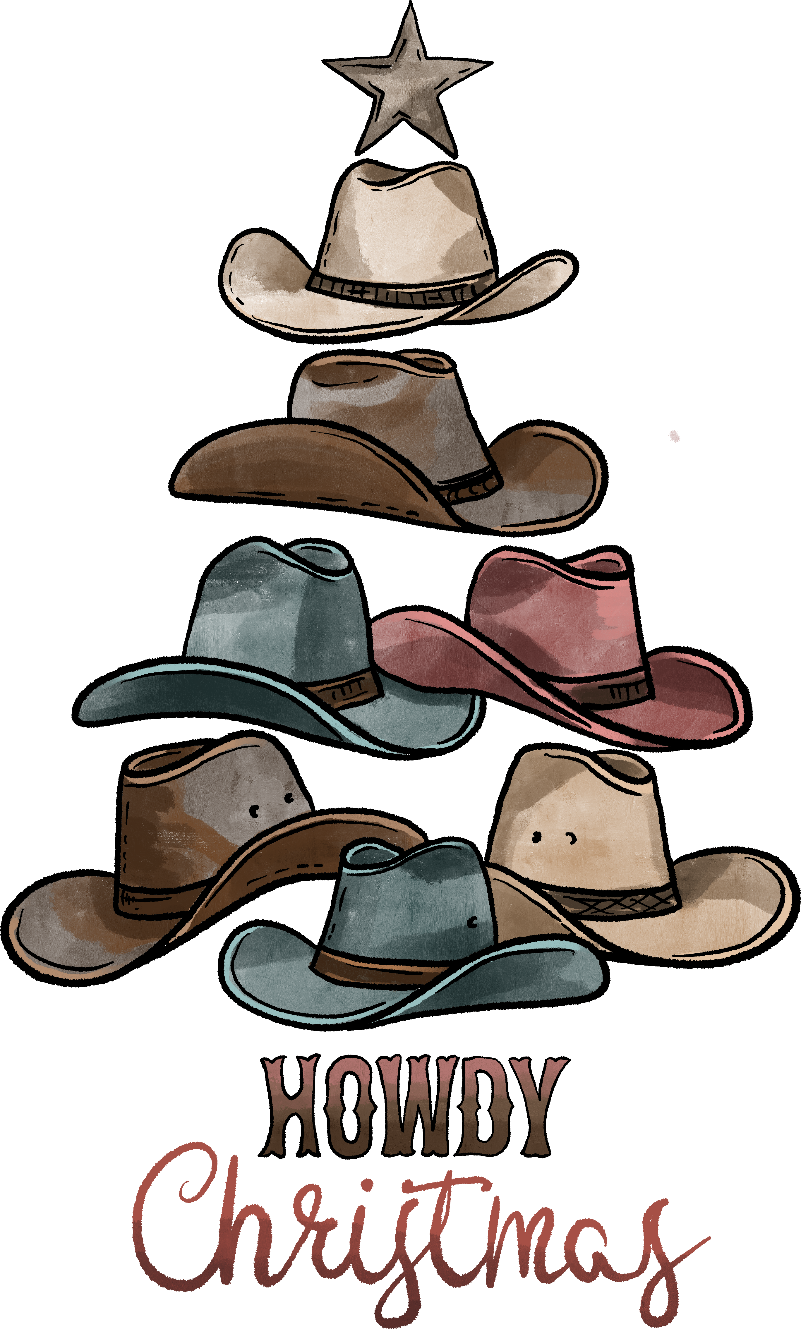 Howdy Christmas - Christmas Ready to Press DTF Transfer