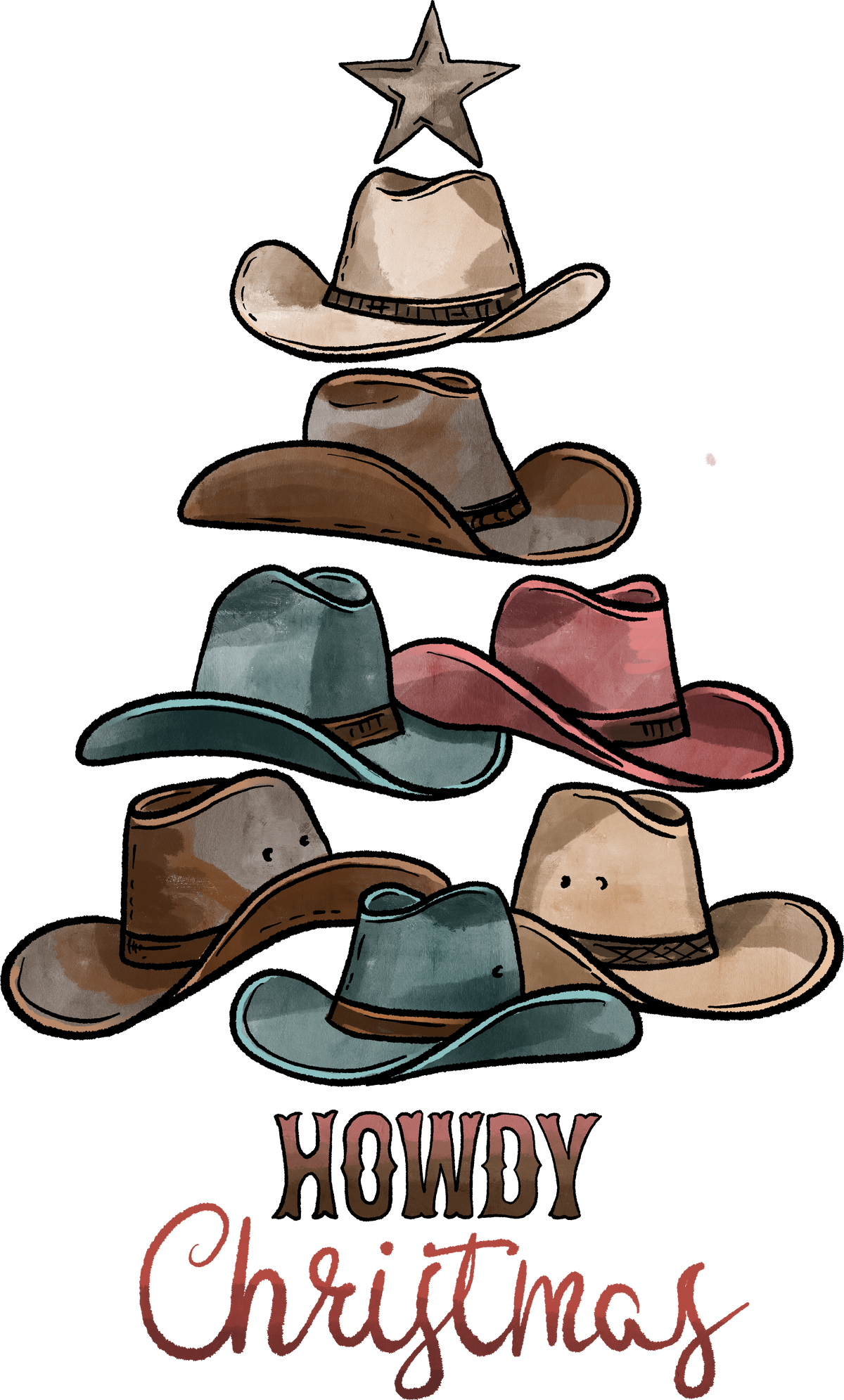 Howdy Christmas - Christmas Ready to Press DTF Transfer