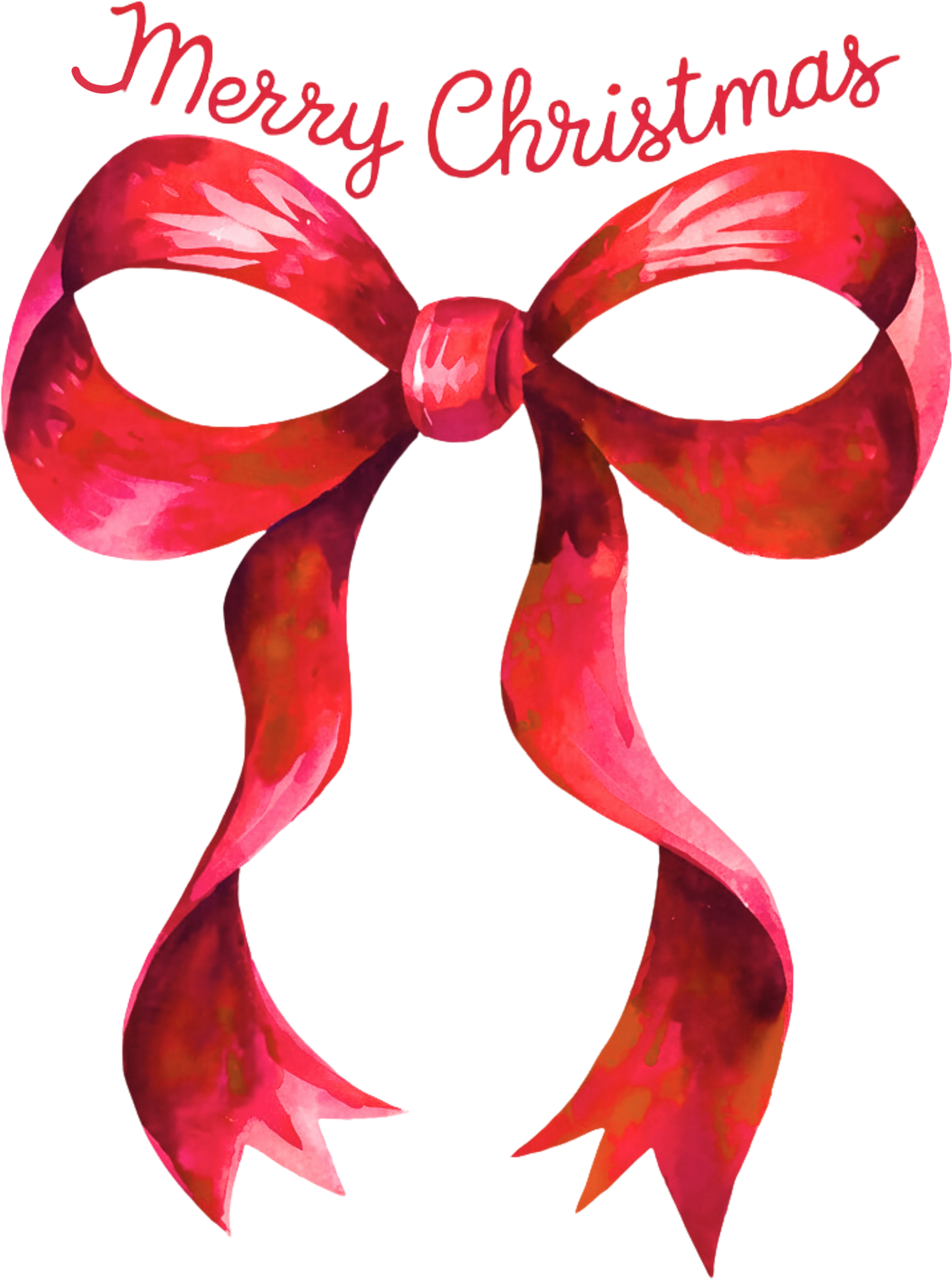 Coquette Red Bow Merry Christmas - Christmas Ready to Press DTF Transfer
