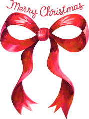 Coquette Red Bow Merry Christmas - Christmas Ready to Press DTF Transfer