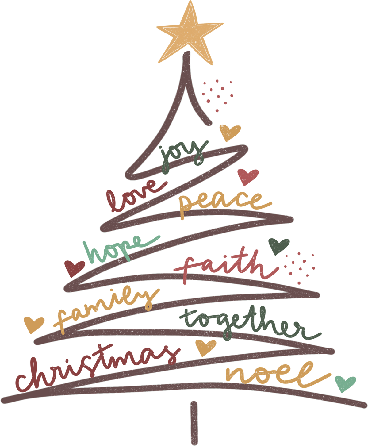 Christmas Tree - Christmas Ready to Press DTF Transfer