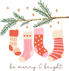 Be Merry & Bright - Christmas Ready to Press DTF Transfer