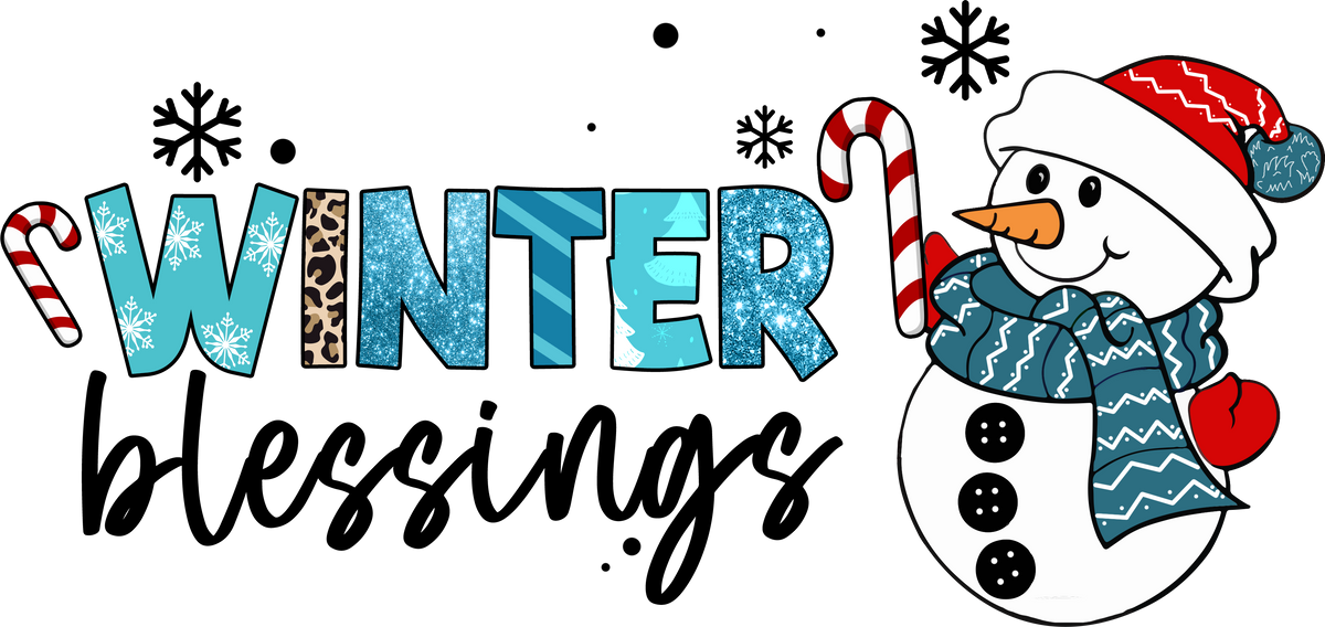 Winter Blessing- Christmas Ready to Press DTF Transfer