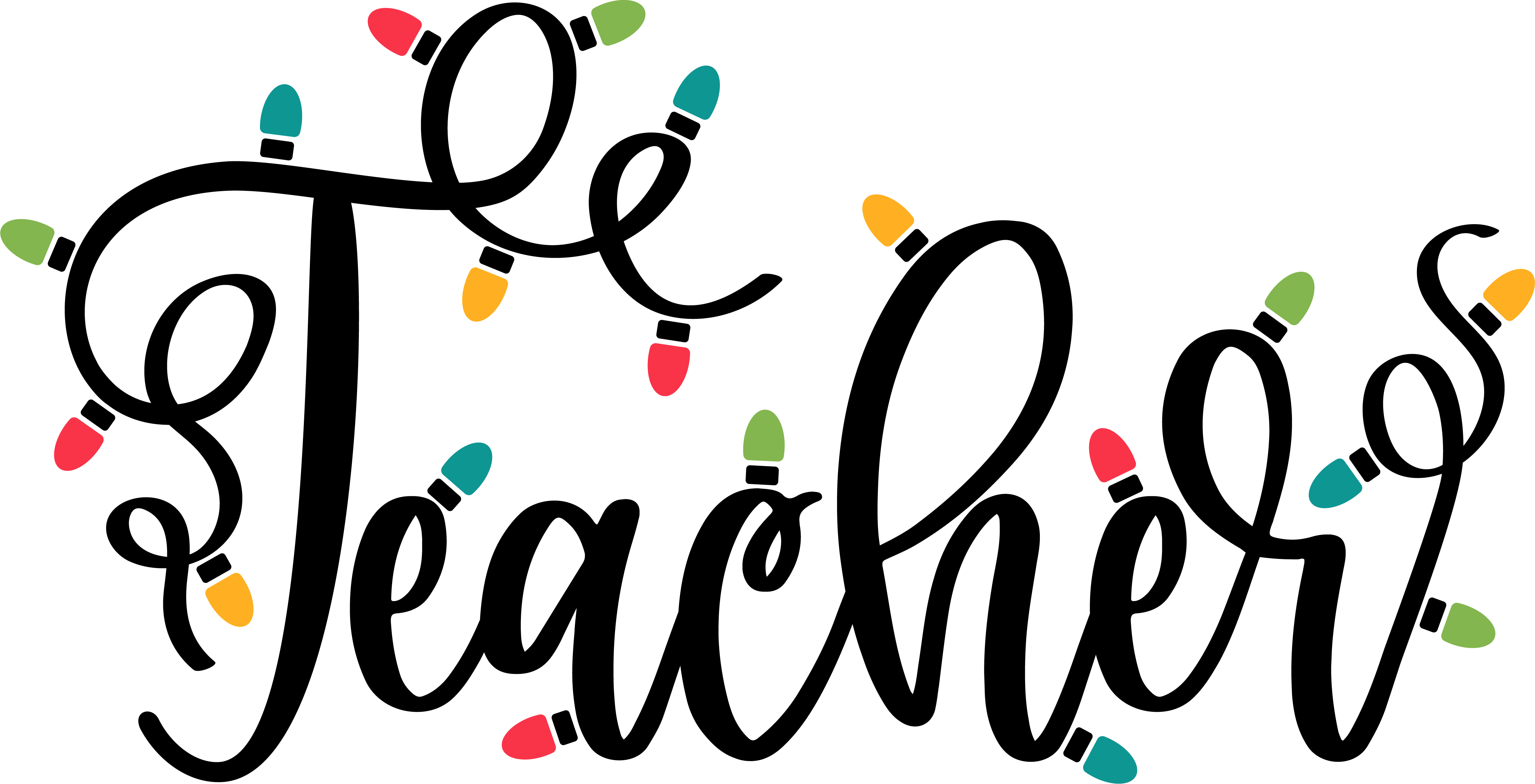 Christmas Lights Teacher - Christmas Ready to Press DTF Transfer