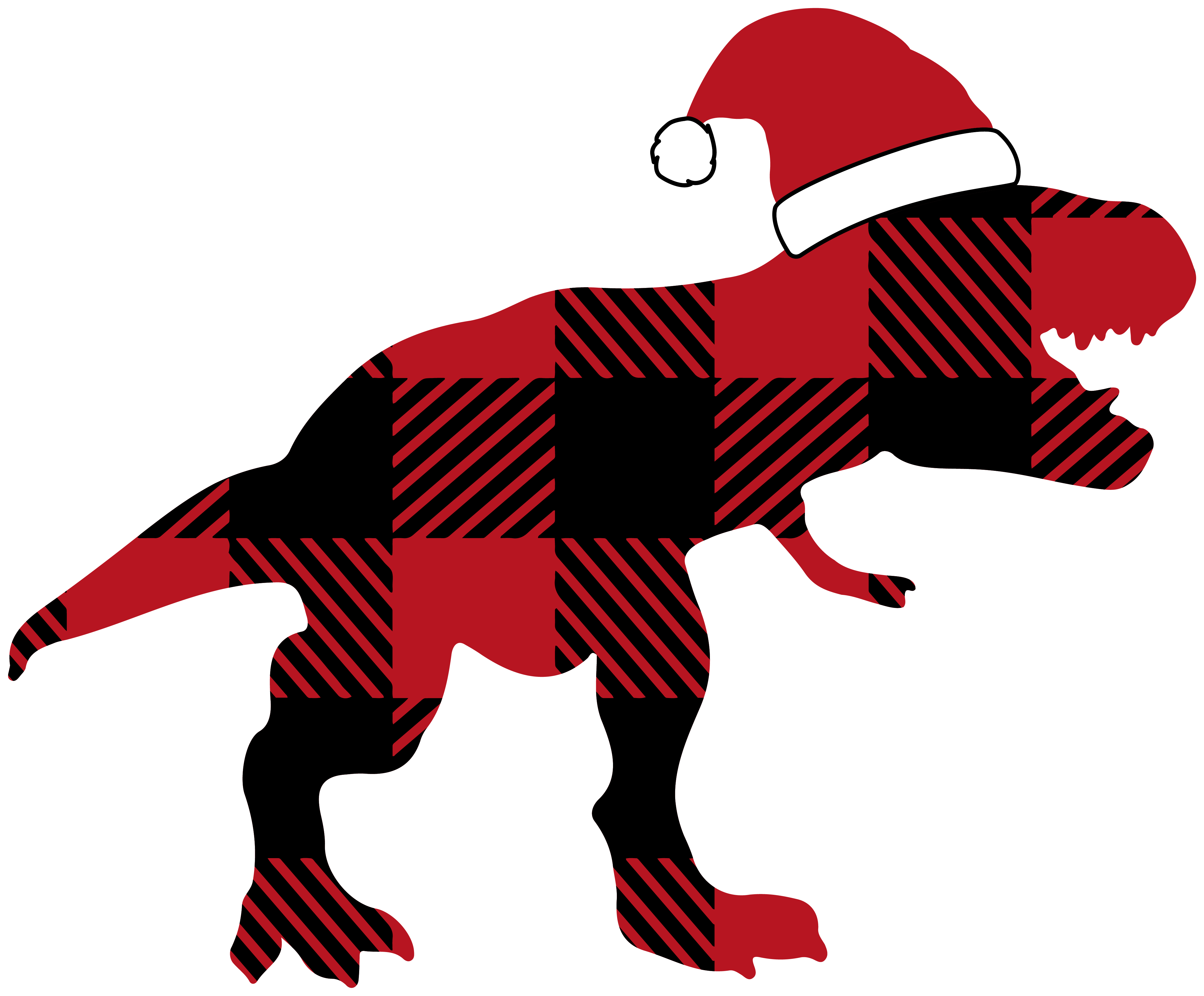 Christmas Plaid Trex - Christmas Ready to Press DTF Transfer