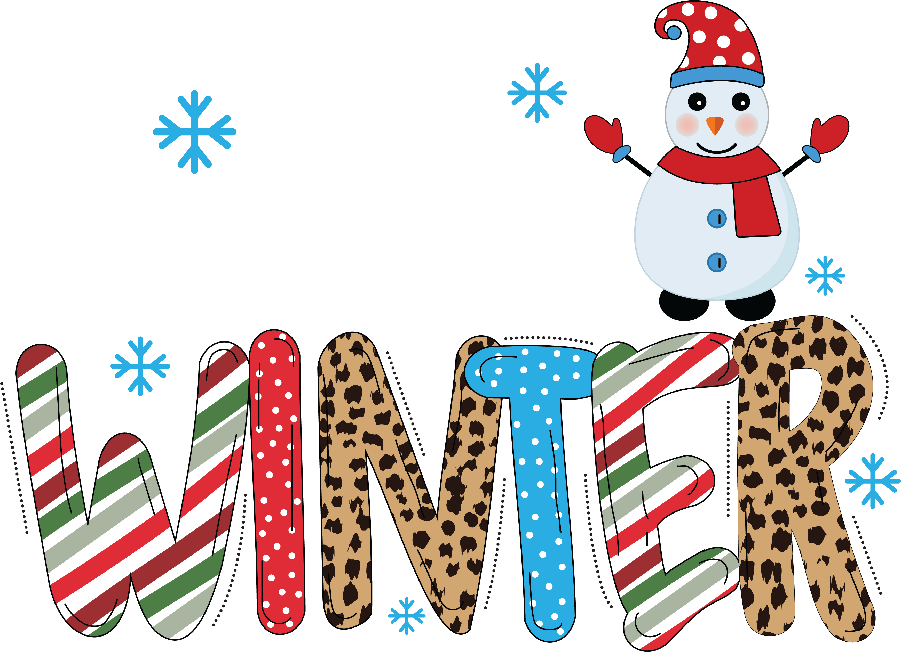 Hello Winter - Christmas Ready to Press DTF Transfer