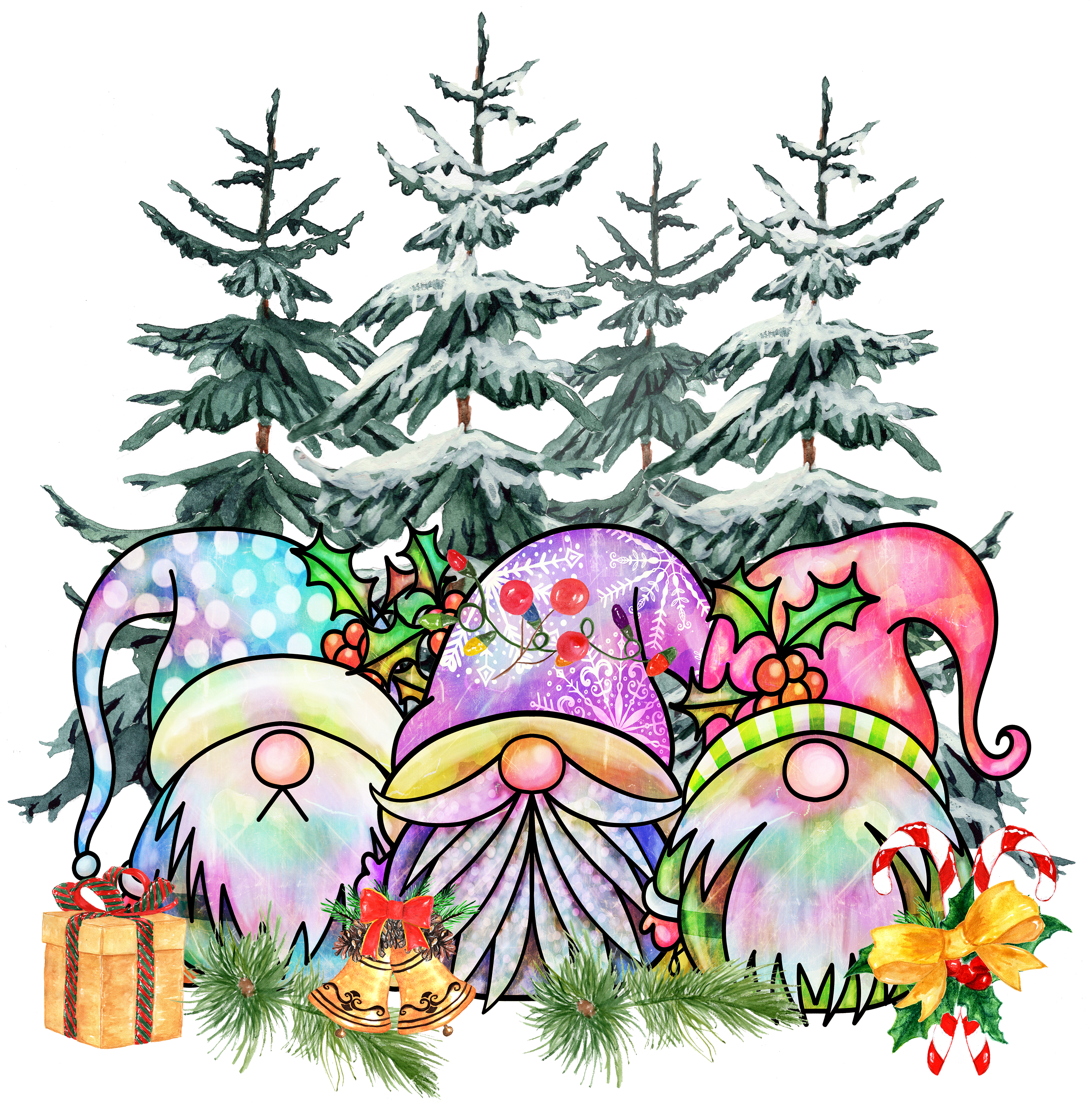 Winter Gnomes - Christmas Ready to Press DTF Transfer