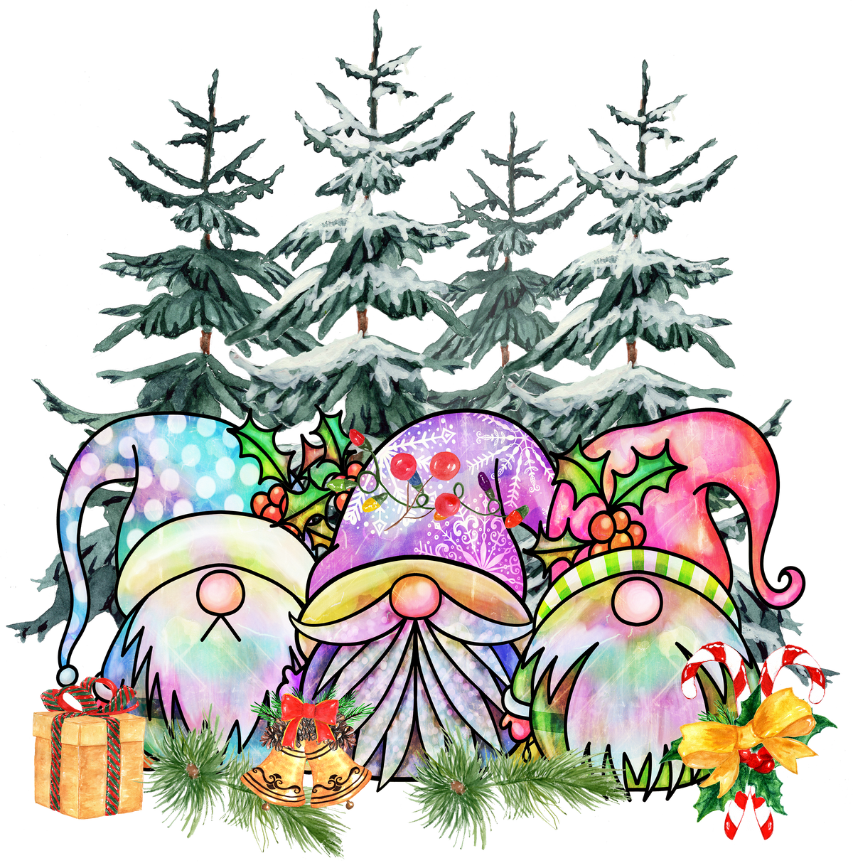 Winter Gnomes - Christmas Ready to Press DTF Transfer