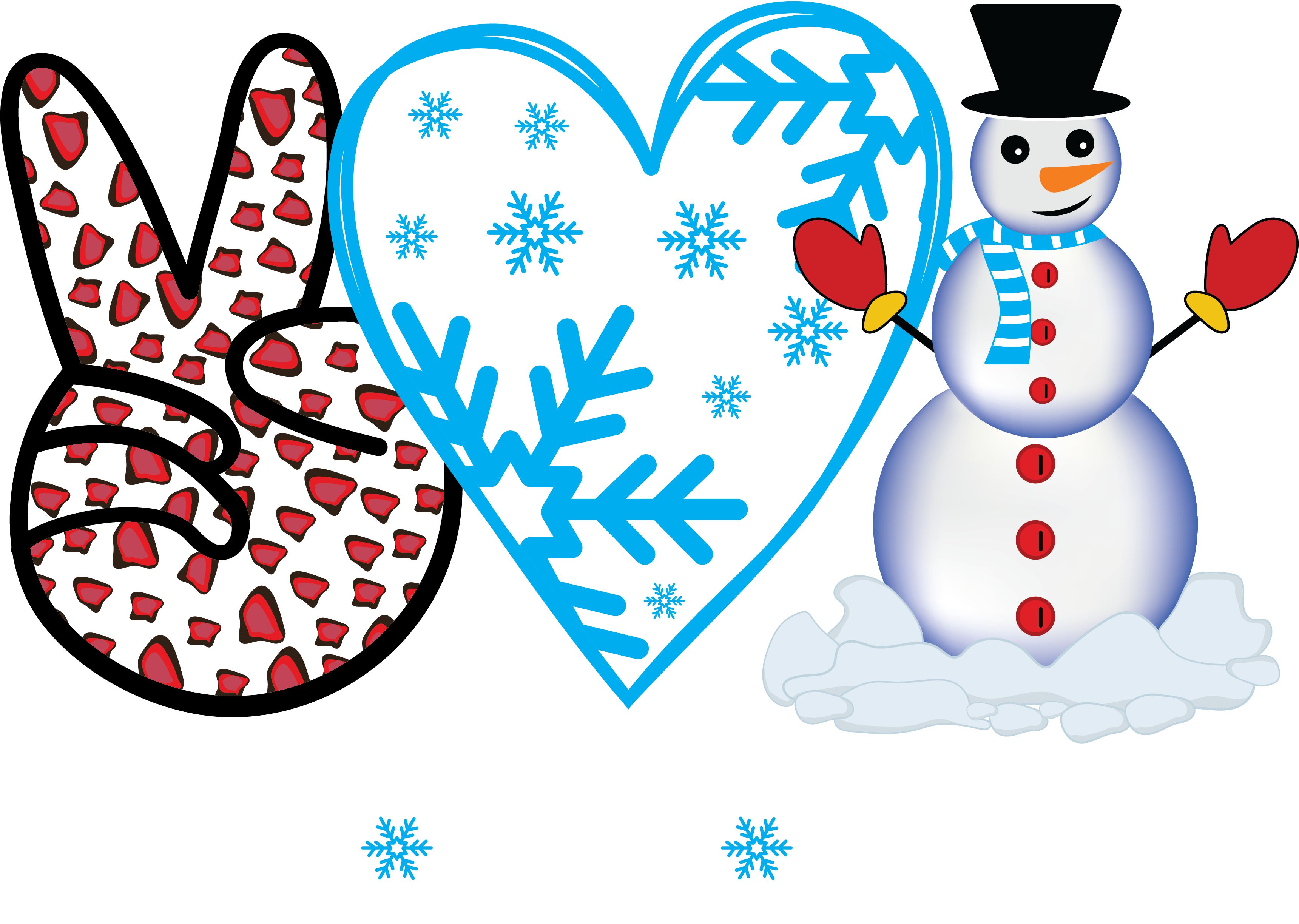 Peace Love Winter - Christmas Ready to Press DTF Transfer