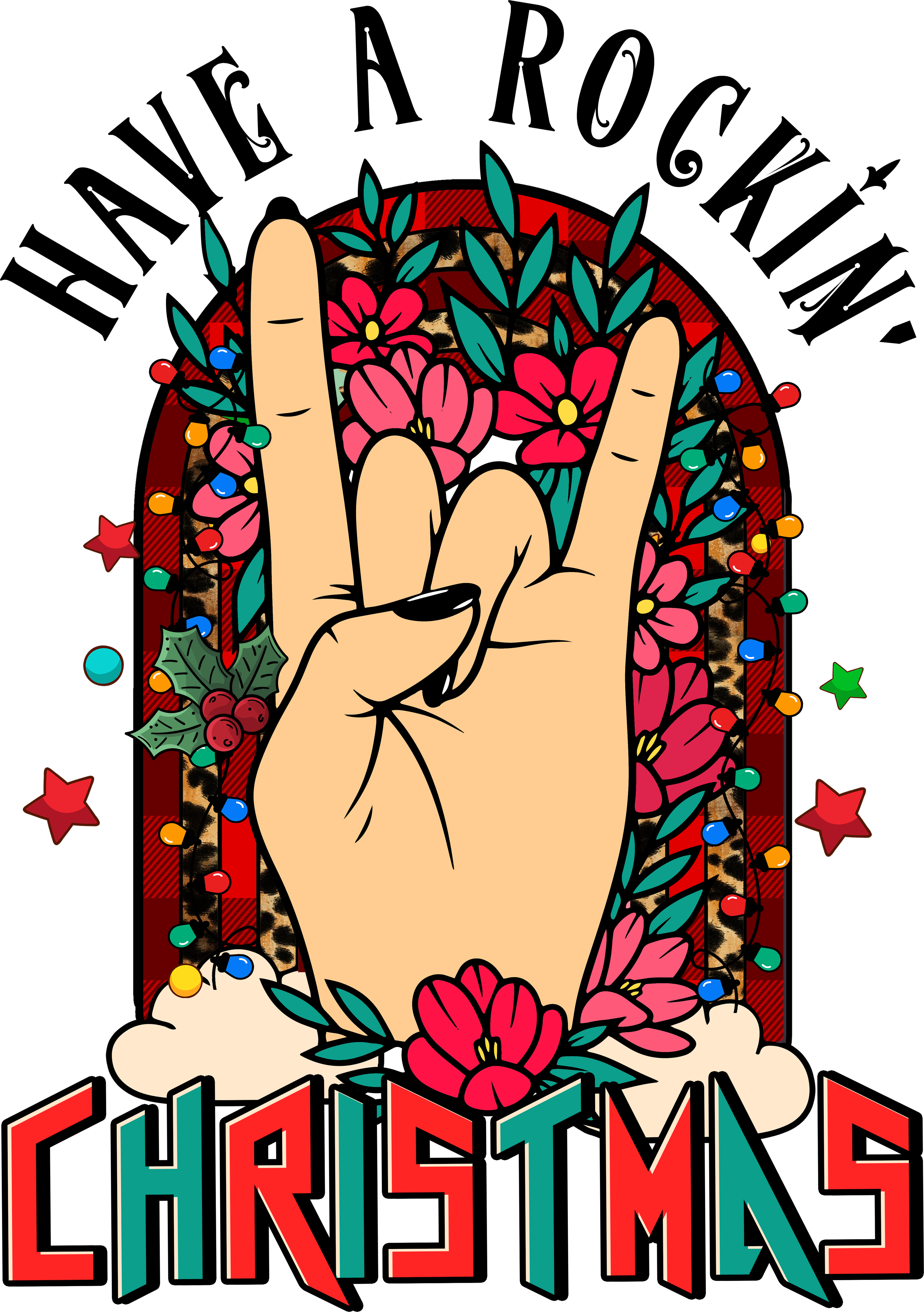 Have A Rockin Christmas - Christmas Ready to Press DTF Transfer