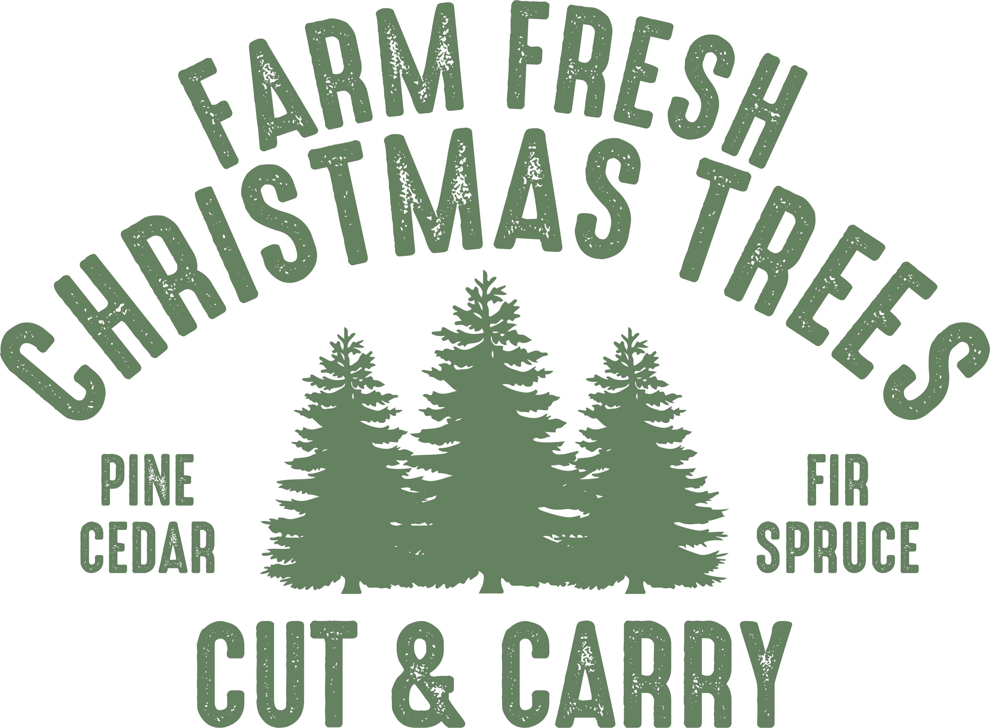 Farm Fresh Christmas Trees - Christmas Ready to Press DTF Transfer
