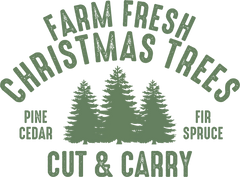 Farm Fresh Christmas Trees - Christmas Ready to Press DTF Transfer