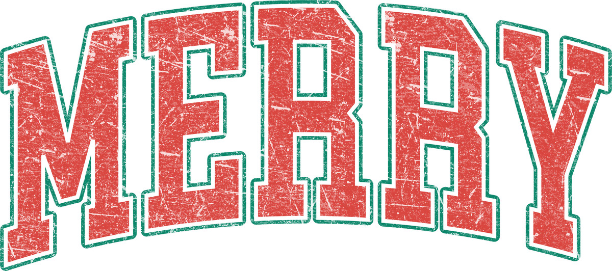 College Merry - Christmas Ready to Press DTF Transfer