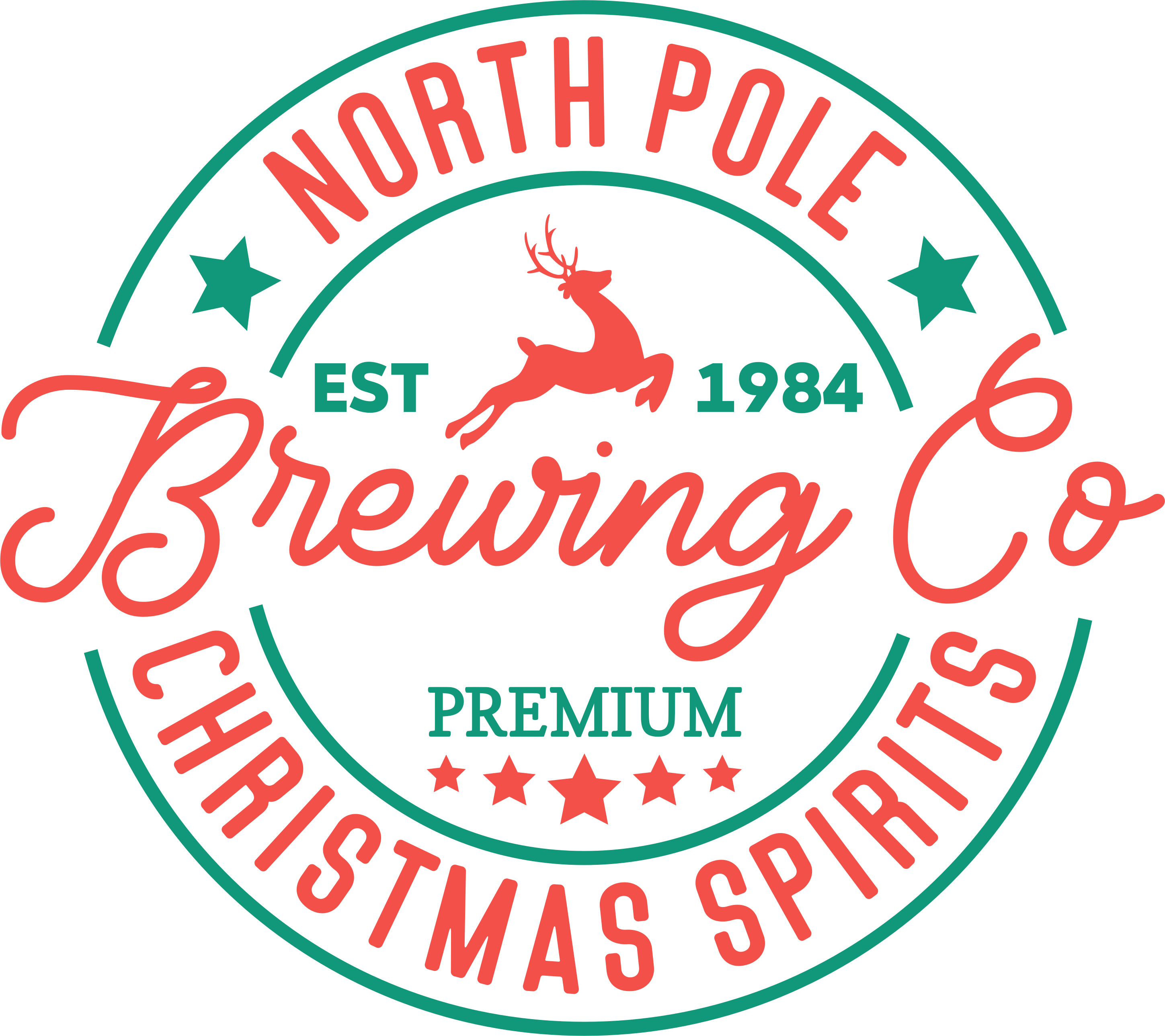 North Pole Brewing Co - Christmas Ready to Press DTF Transfer