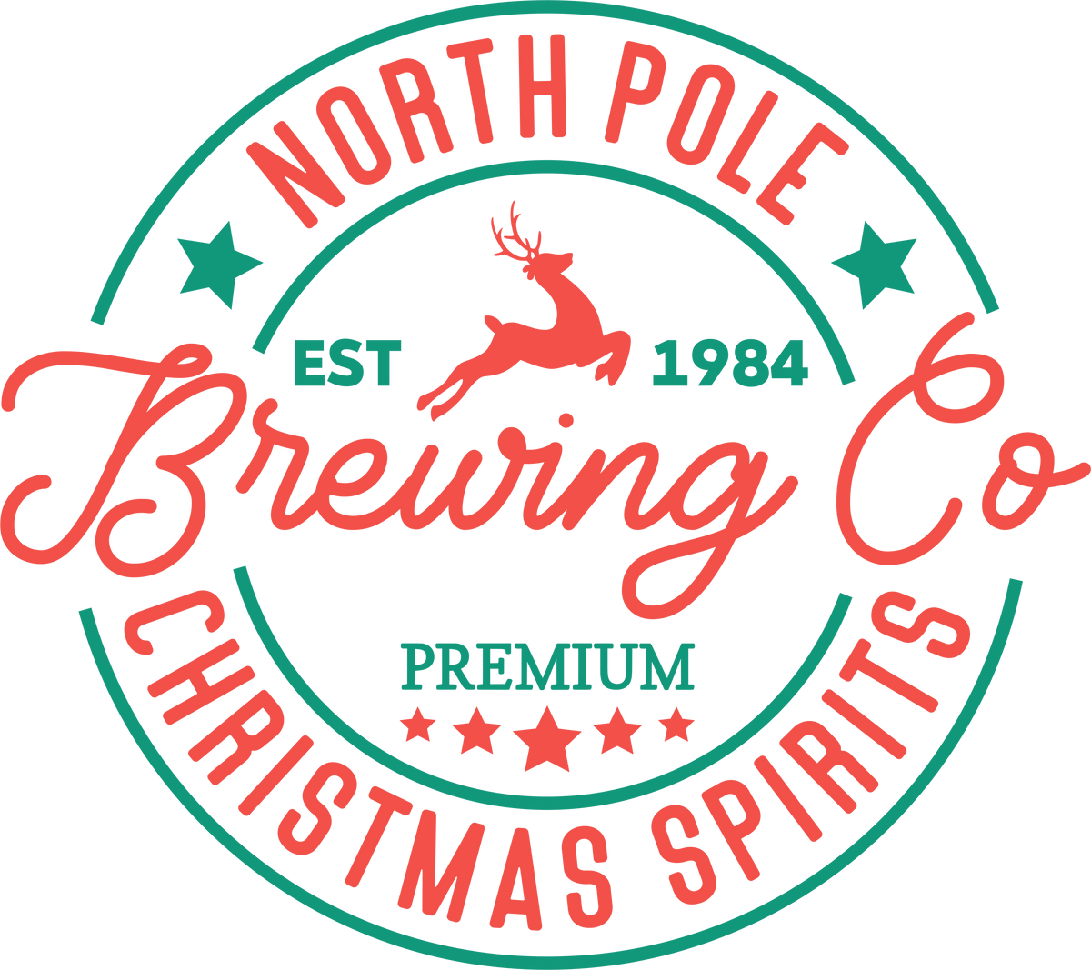 North Pole Brewing Co - Christmas Ready to Press DTF Transfer