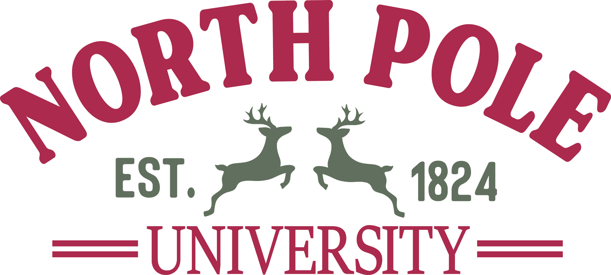 North Pole University - Christmas Ready to Press DTF Transfer