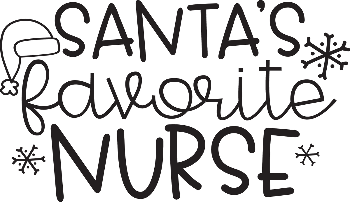 Santa's Favorite Nurse - Christmas Ready to Press DTF Transfer