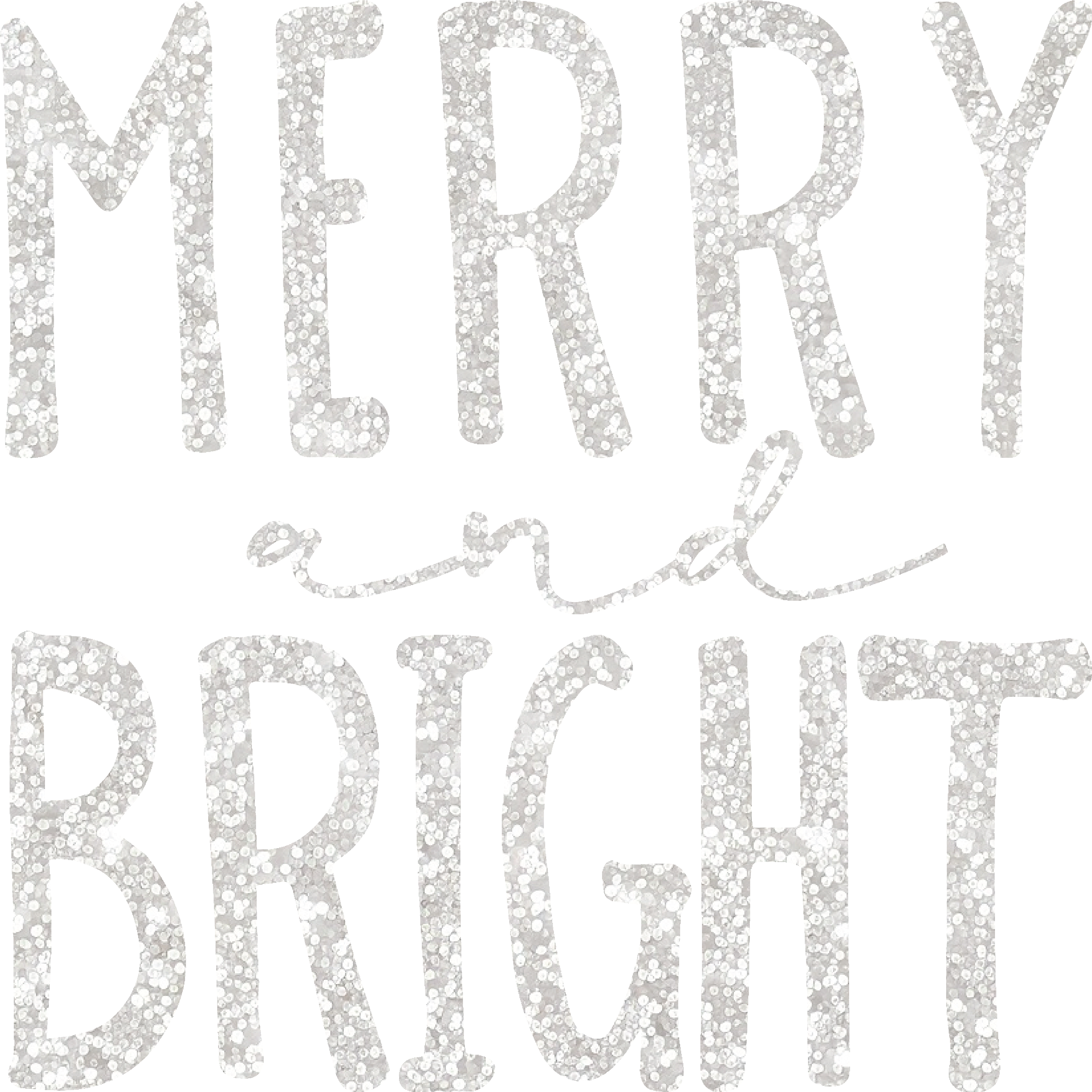 Glitter Merry And Bright - Christmas Ready to Press DTF Transfer