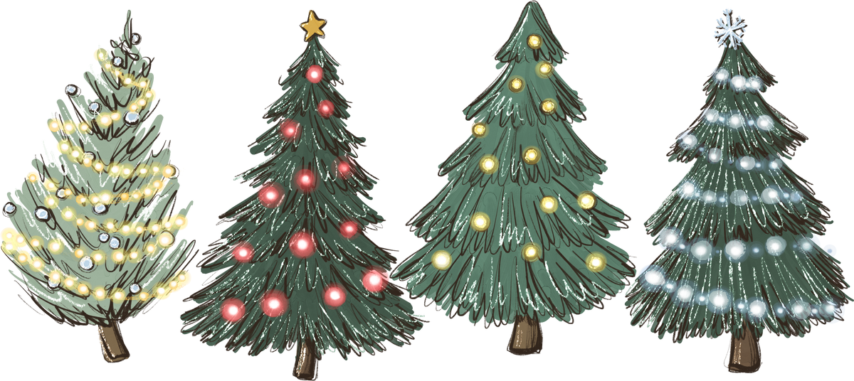 Christmas Trees - Christmas Ready to Press DTF Transfer