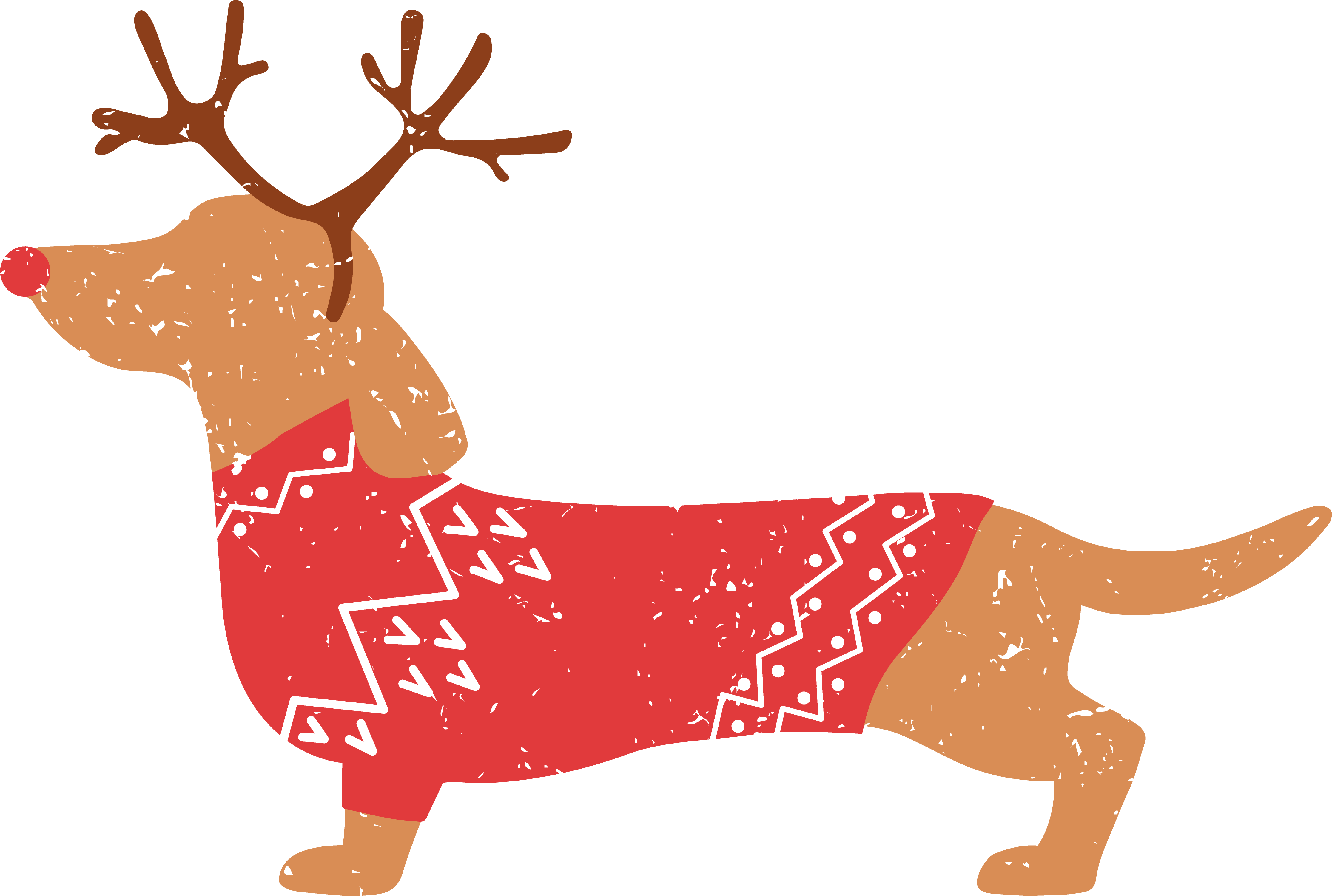 Dachshund Dog - Christmas Ready to Press DTF Transfer