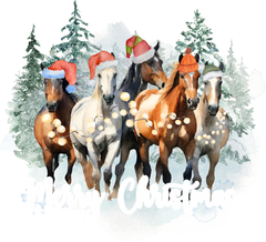 Merry Christmas Horses - Christmas Ready to Press DTF Transfer