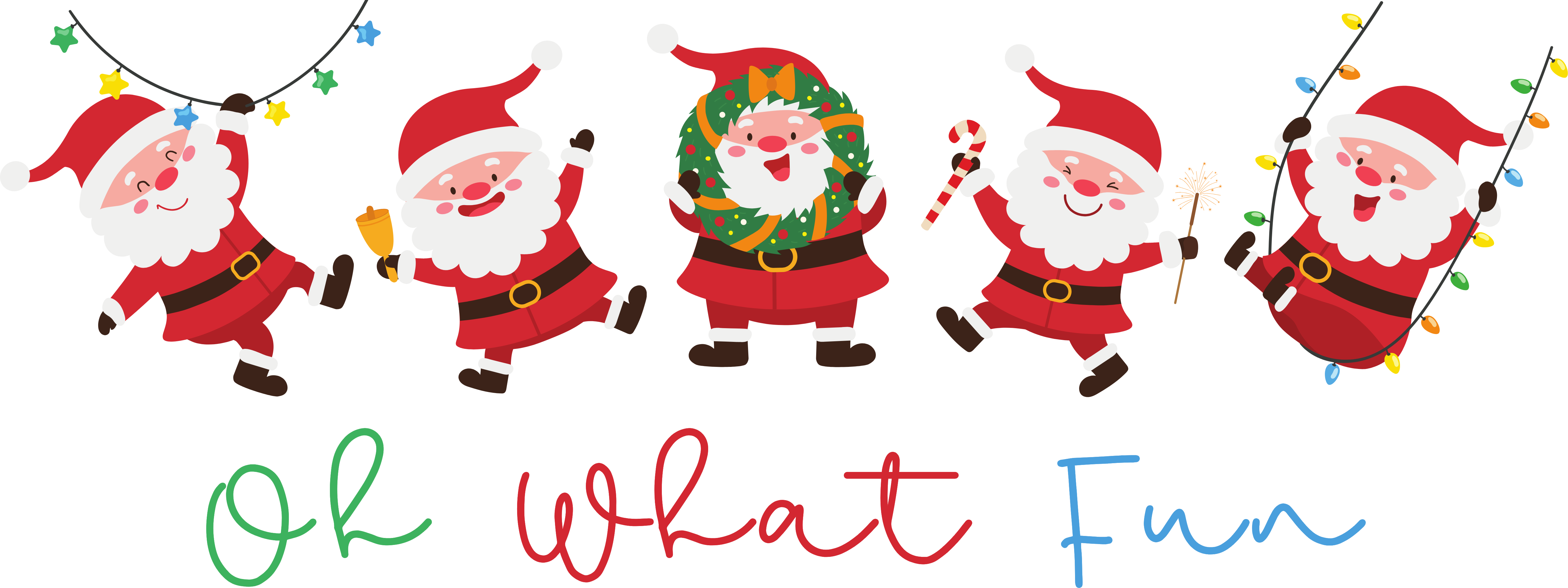 Oh What Fun Santa - Christmas Ready to Press DTF Transfer