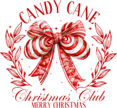 Candy Cane Christmas Club - Christmas Ready to Press DTF Transfer