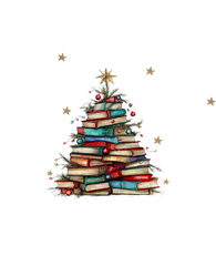 All Booked For Christmas Holly Jolly Book Club - Christmas Ready to Press DTF Transfer