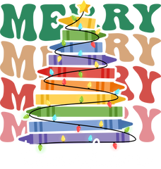 Merry Teacher - Christmas Ready to Press DTF Transfer