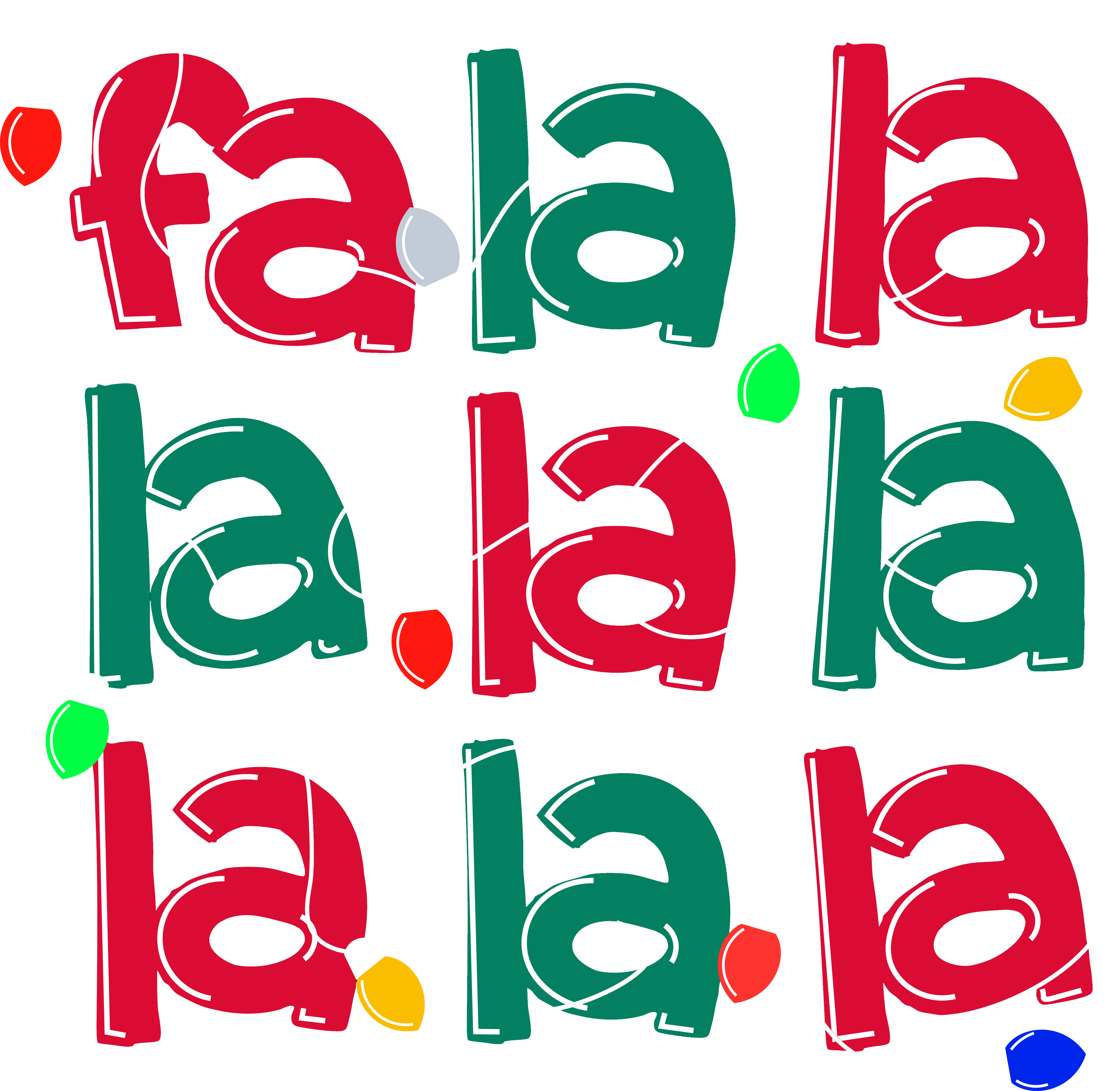 Fa La La La Christmas Lights - Christmas Ready to Press DTF Transfer