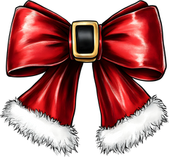 Santa Bow - Christmas Ready to Press DTF Transfer