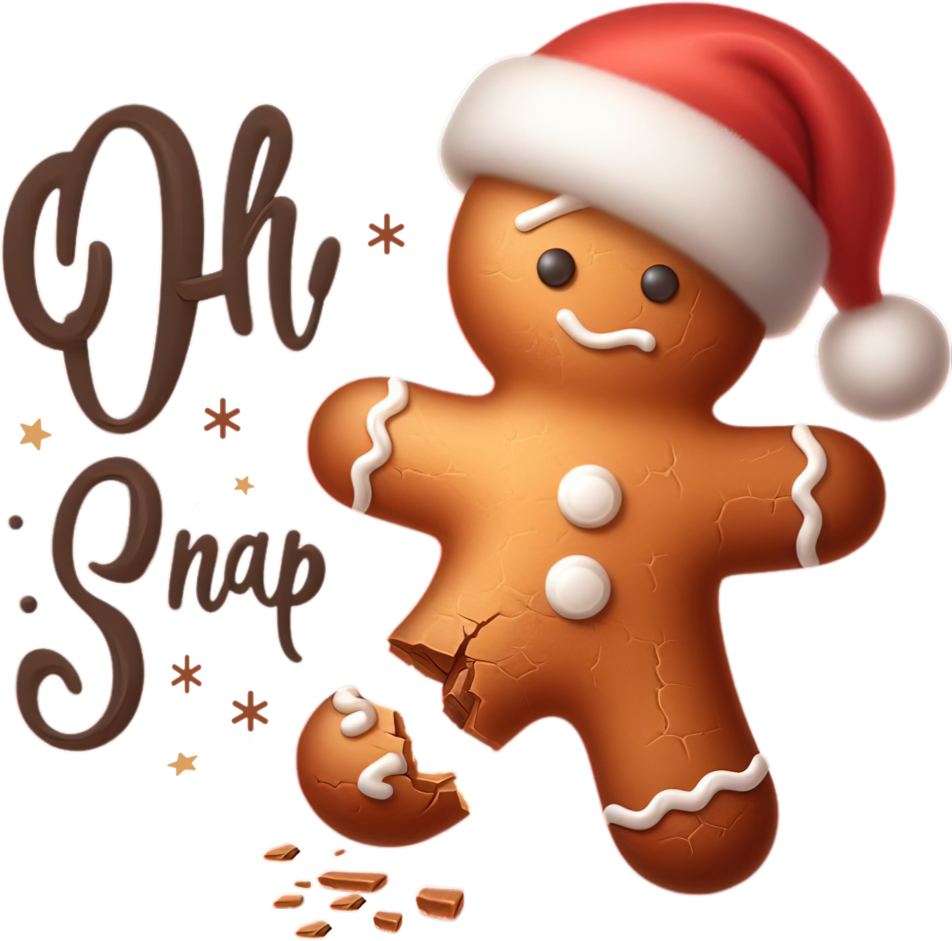 Gingerbread Oh Snap - Christmas Ready to Press DTF Transfer
