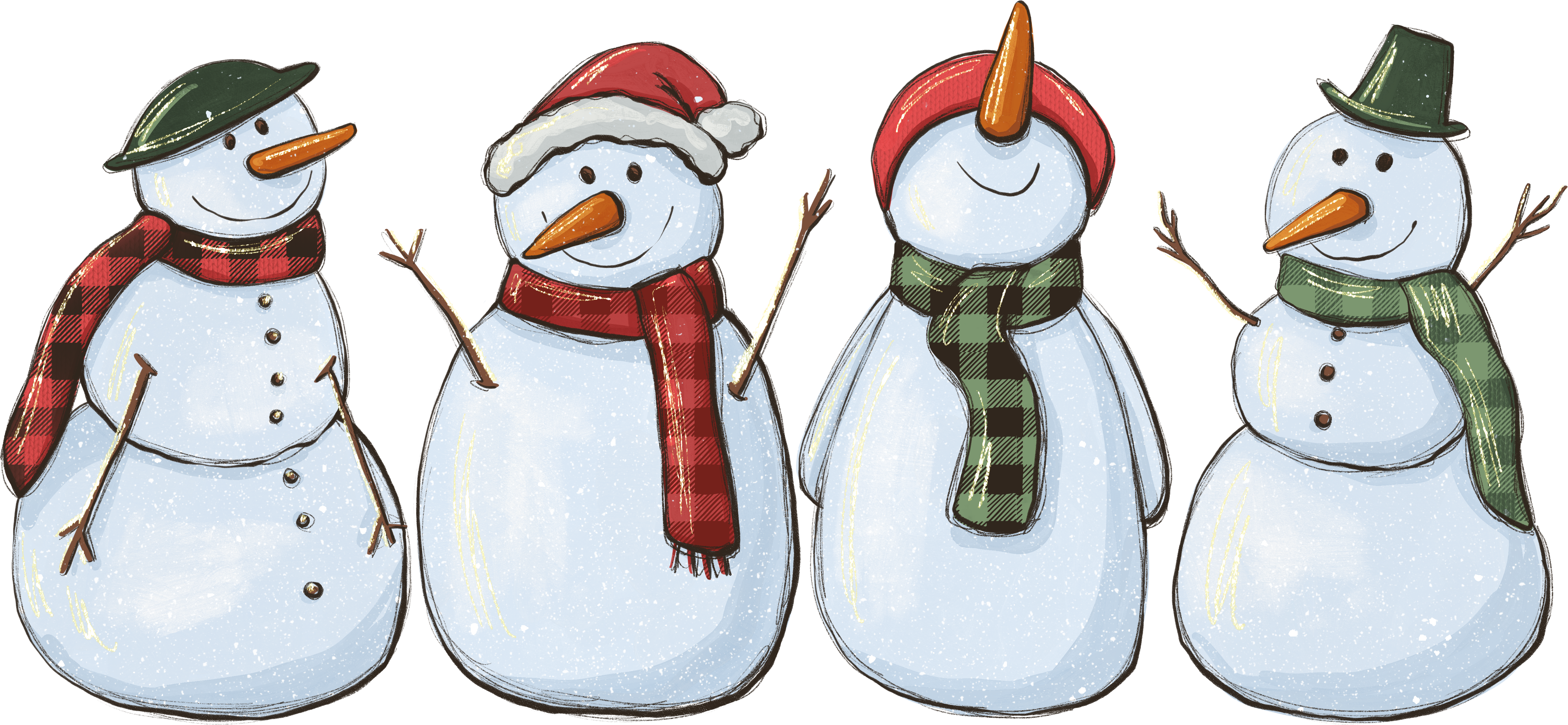 Snowman - Christmas Ready to Press DTF Transfer