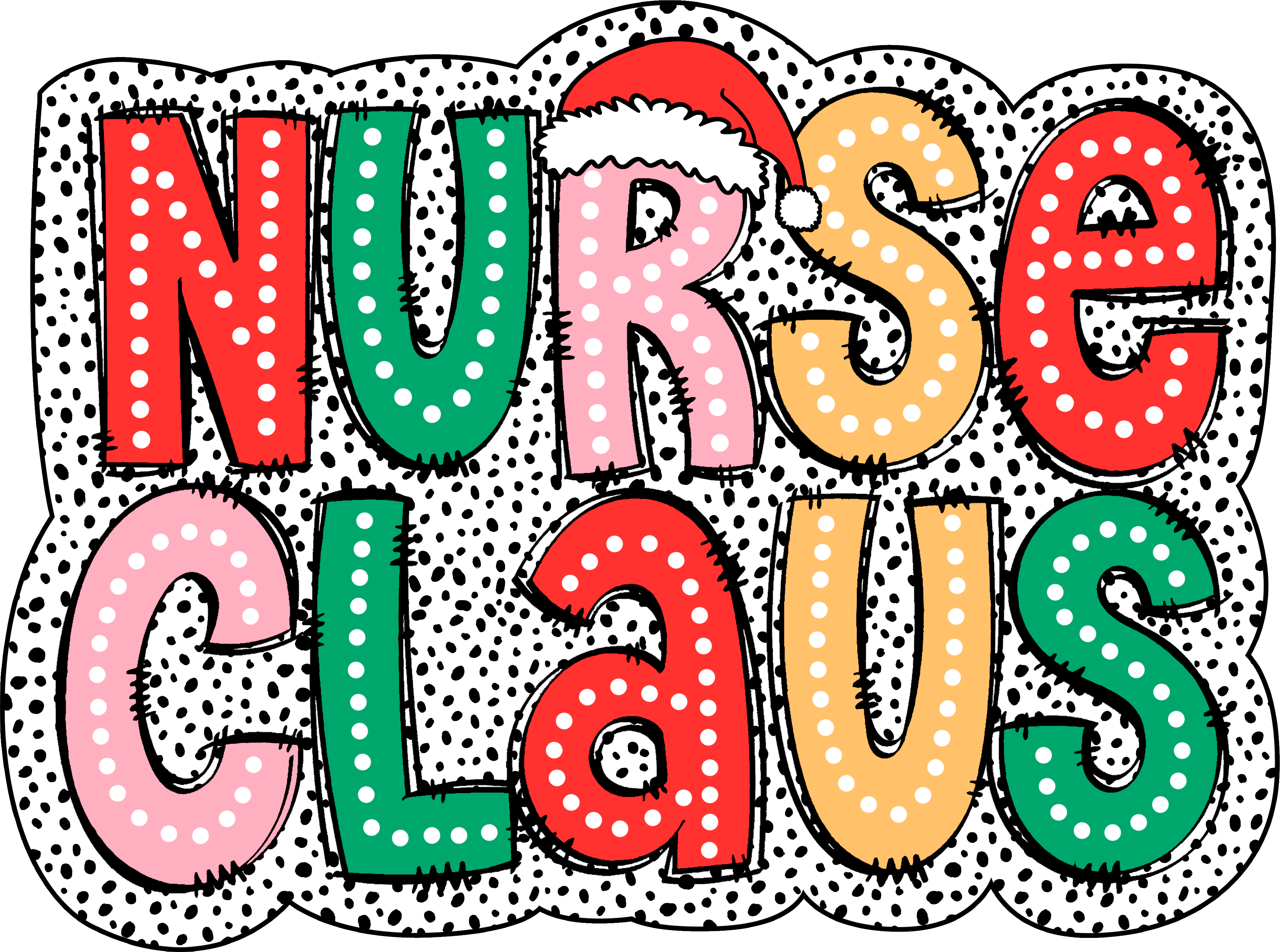 Nurse Claus - Christmas Ready to Press DTF Transfer