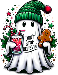 Christmas Ghost - Christmas Ready to Press DTF Transfer