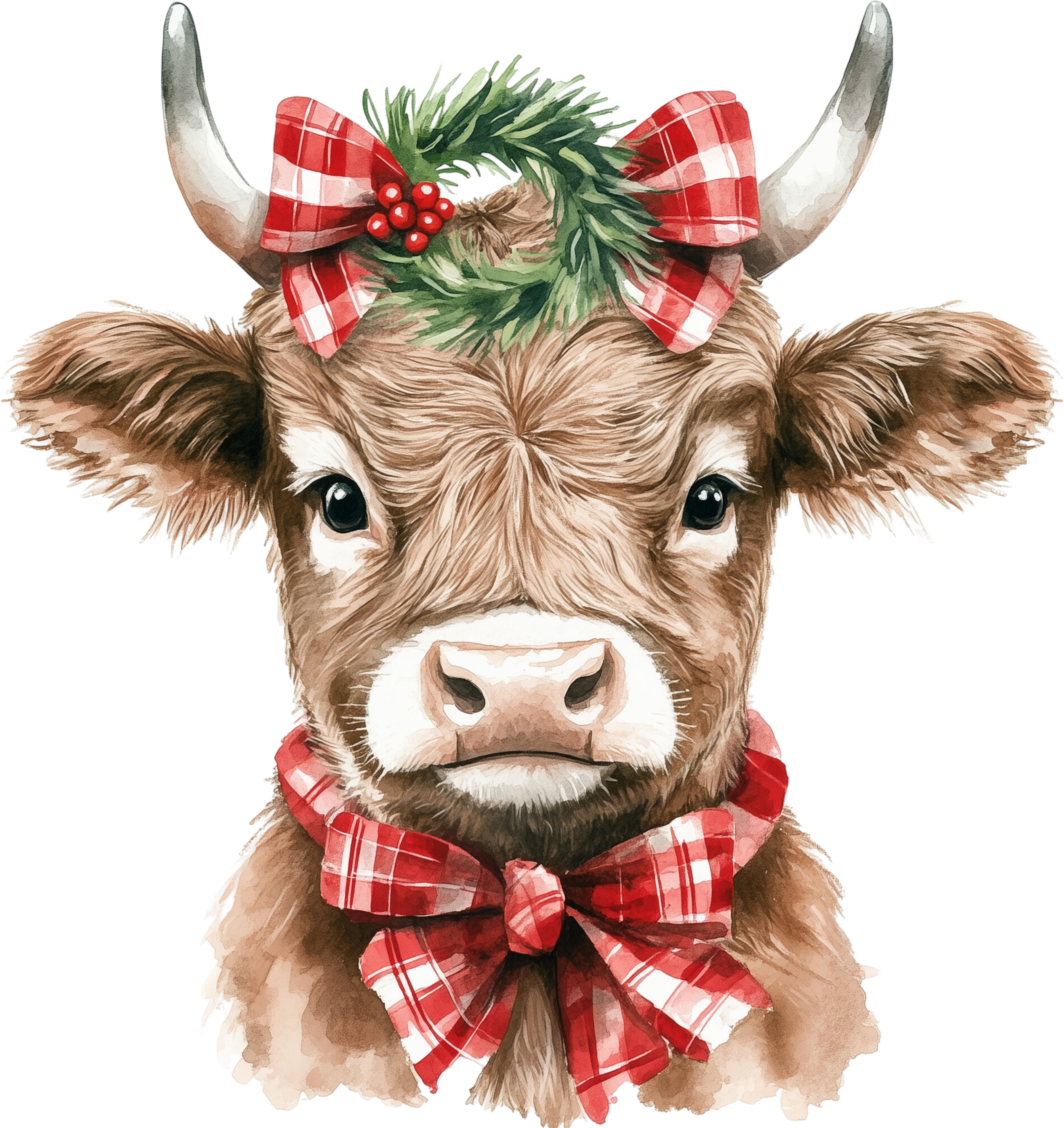 Christmas Cow - Christmas Ready to Press DTF Transfer